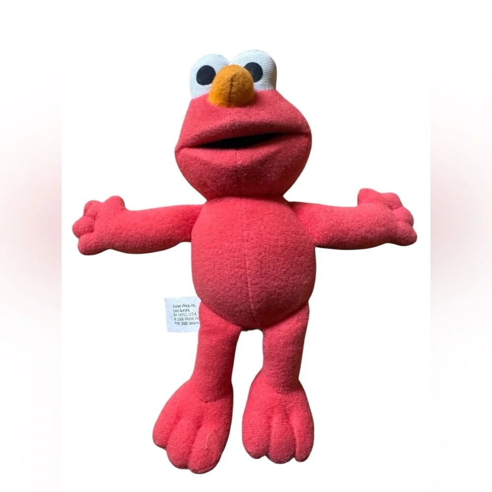 Fisher Price Mattel 2006 Sesame Street Elmo Plush Red Stuffed Toy 7” Vintage